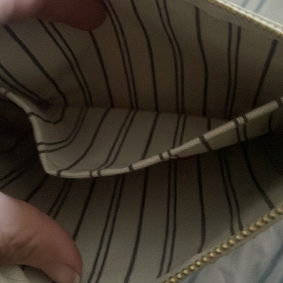 Louis Vuitton Damier Azur Beige Neverfull MM Pochette wristlet - Picture 8 of 8